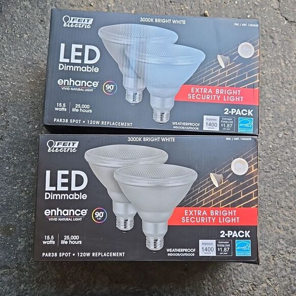 FEIT ELECTRIC (2pack) 15.5 Watt, Dimmable New - Picture 1 of 4